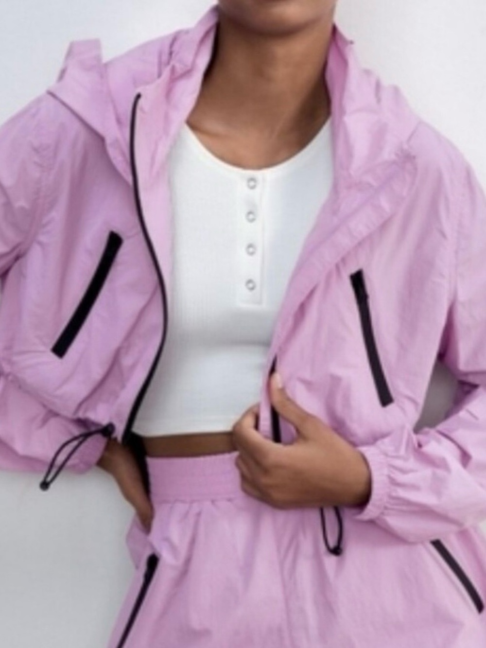 ‼️SALE‼️ Zara water repellent Cropped Hooded windbreaker Jacket